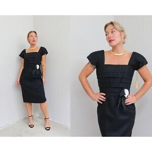 1980's Vintage Deadstock NWT Fannye's Voile Cocktail Dress ~ Women's XXS to XS